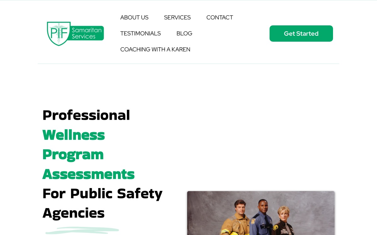 PIF Samaritan Services website preview